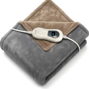 Goliving elektrische fleece plaid met warmtedeken en drie warmtestanden 160 x 120 cm