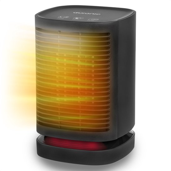 Auronic Ventilatorkachel - 3 Standen - 950W Heater - Keramische Kachel - Elektrische Kachel met LED Indicatie - Roterend - Zwart Auronic Ventilatorkachel - 3 Standen - 950W Heater - Keramische Kachel - Elektrische Kachel met LED Indicatie - Roterend - Zwart