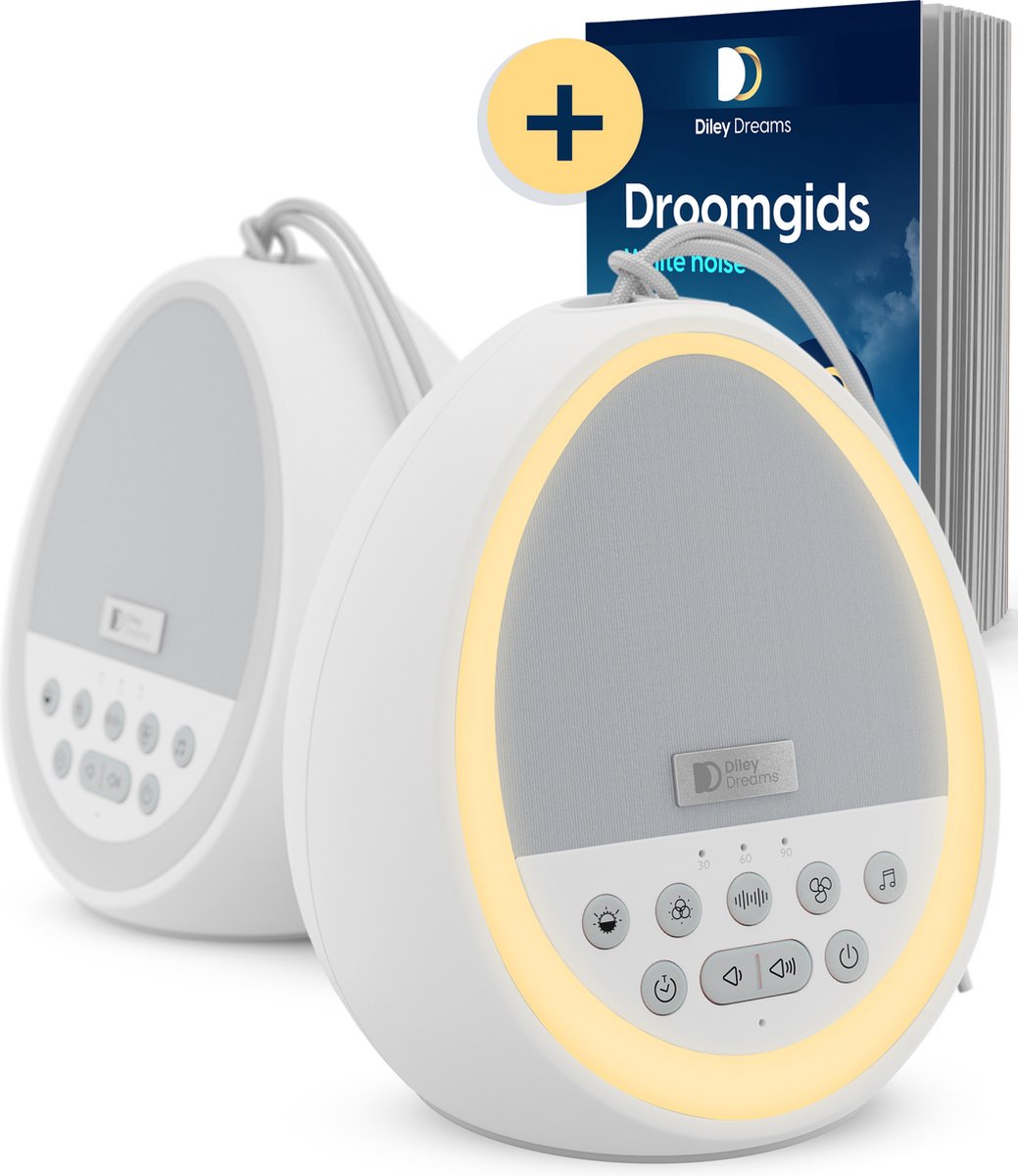 Diley Het Droom Ei Slaaptrainer – White Noise Machine – Muziek Doosje – Witte Ruis met LED Lampen