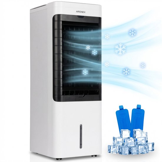 Aironex Aircooler met koelelementen 5 liter watertank afstandsbediening timer LED display