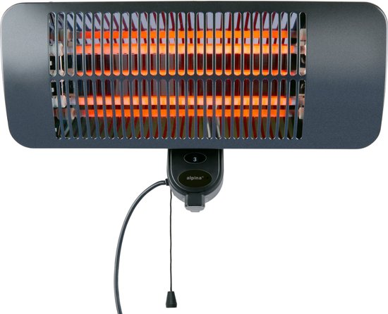 alpina hangende infrarood terras heater 2000W met paneel en afstandsbediening