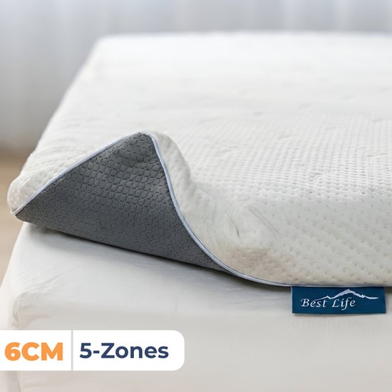Best Life Matras Topper 140x200 cm Tencel-vezel 6 cm dik topdekmatras