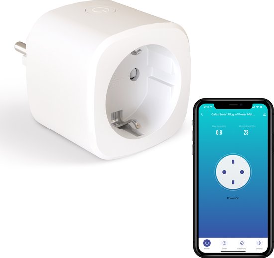 Calex slimme stekker met energiemeter voor app-bediening + Alexa Google