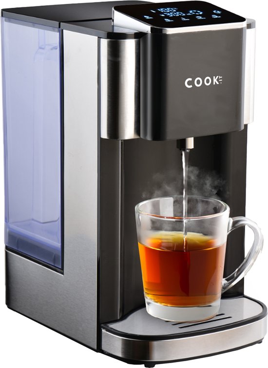 COOK-IT heetwaterdispenser 4 liter met digitaal display en zelfreinigende functie