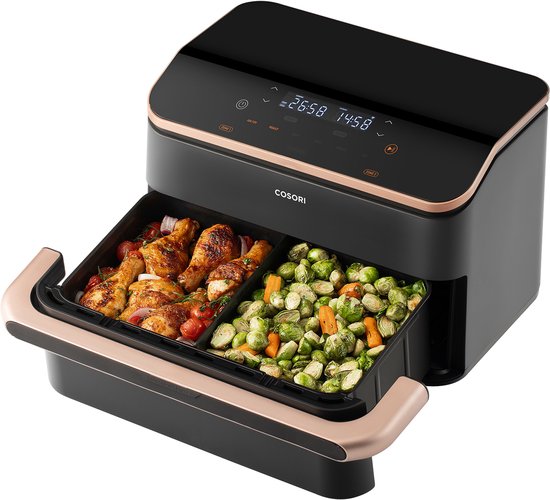 Cosori Twinfry dubbele airfryer XXL 10 liter met scheidingswand