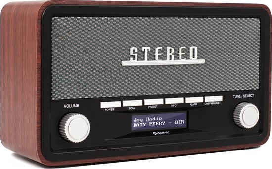 Denver DAB18 DAB+ retro radio met Bluetooth en dimbaar display