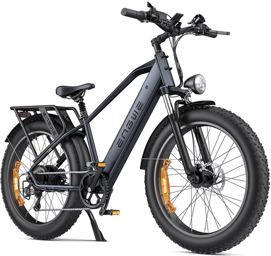 Engwe E26 elektrische fatbike 26 inch 250W 48V 16Ah zwart shimano 7-speed