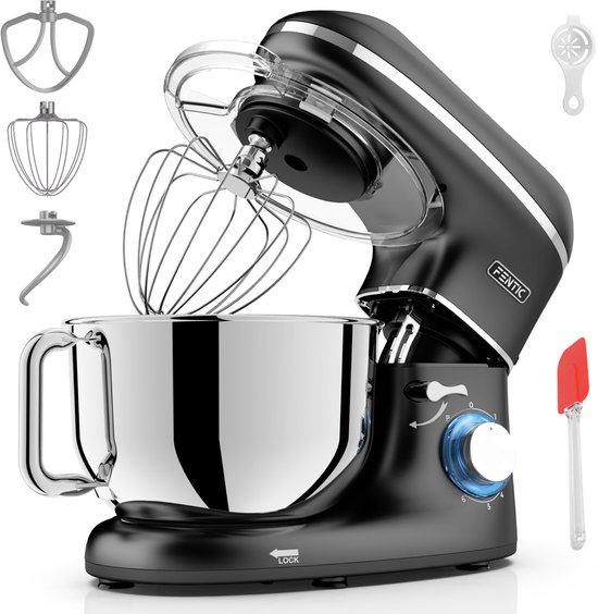 Fentic 2000W keukenmachine standmixer met 6,2 liter mengkom en deeghaak