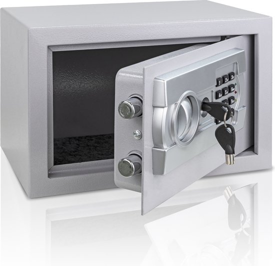 Fichero elektronische kluis met cijferslot compact grijs