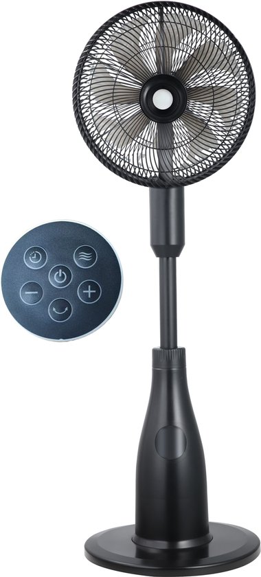 Fullcomfort A-Flow CoolCloud Pro luxe staande mistventilator met luchtbevochtiging en afstandsbediening