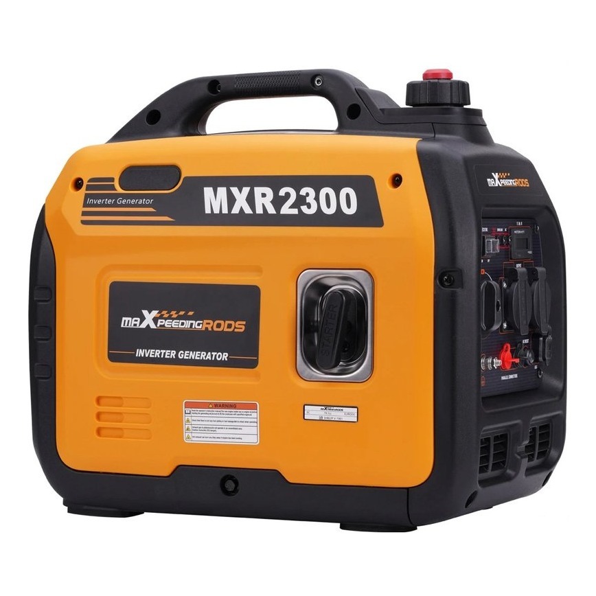 Draagbare inverter generator van 2300W met digitale meter en twee USB-poorten