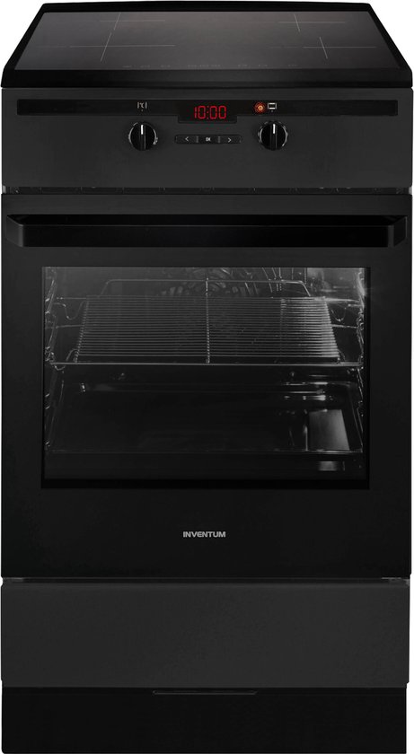 Inventum VFI5042ZWA vrijstaand inductiefornuis zwart 50 cm met heteluchtoven