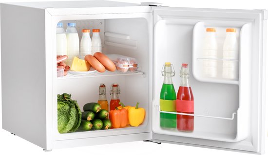 KitchenBrothers mini koelkast 40 liter kleine ijskast vrijstaand wit
