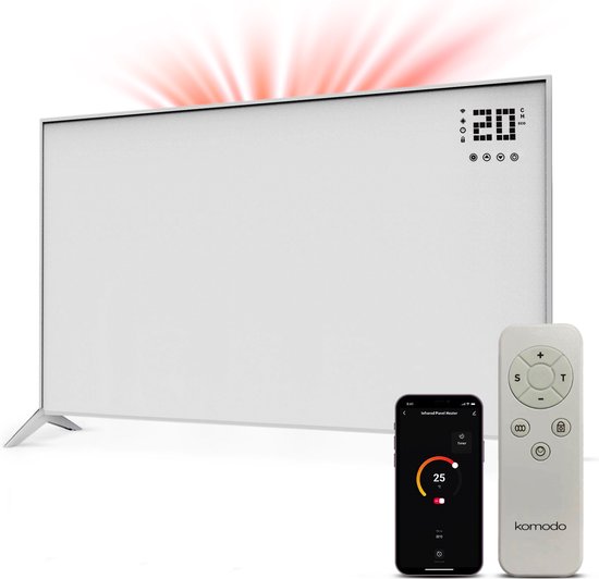 Komodo infrarood verwarmingspaneel 800W 100x80 cm met wifi en thermostaat