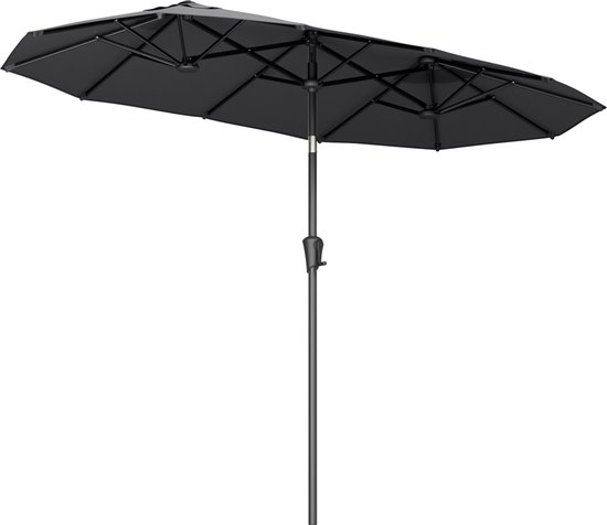 LifeGoods dubbele parasol tuin 160 bij 300 cm langwerpig