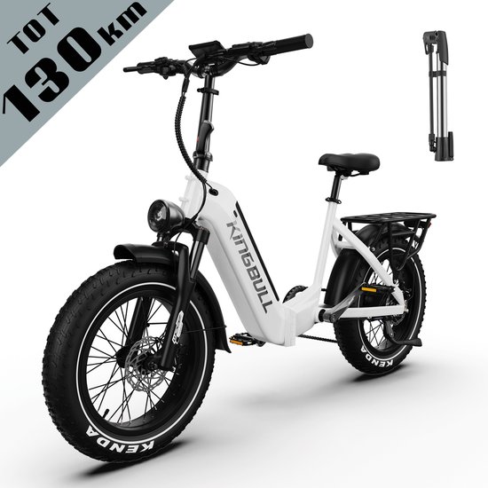 Maxtron Verve opvouwbare elektrische fiets fatbike wit