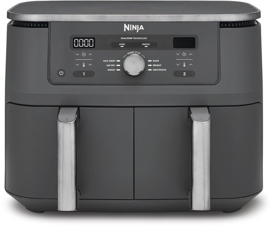 Ninja dubbele airfryer XXL DZ400EU dual zone met twee kookvakken