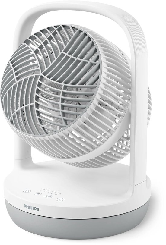 Philips 2000 Series CX2050/00 stille tafelventilator wit op bureau