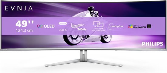 Philips Evnia 49M2C8900 ultrawide QD-OLED curved gaming monitor 240Hz