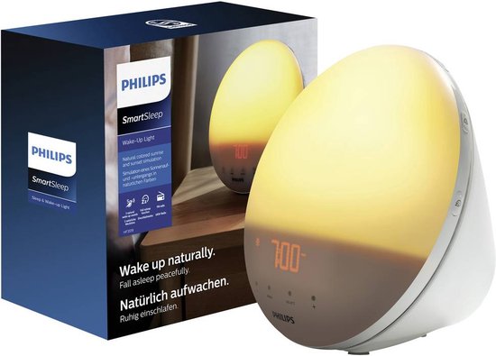 Philips Wake-Up Light HF3519/01 wit lichtwekker zonsopgang simulatie