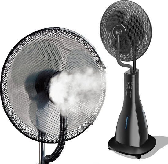 Progenion PR-40RA ventilator met waternevel rotatie en afstandsbediening staand