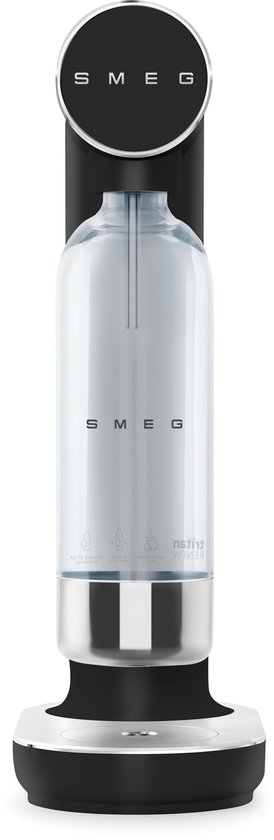 Smeg Soda Maker SKC01BLM bruiswatertoestel mat zwart retro design
