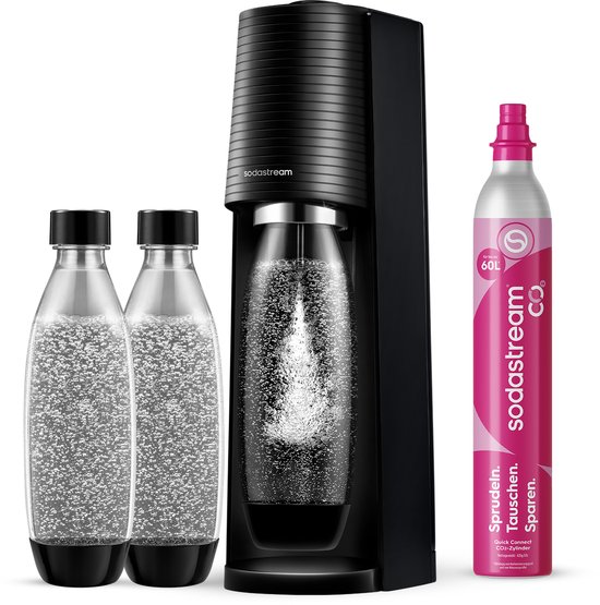 SodaStream Terra bruiswatertoestel zwart met Quick Connect cilinder