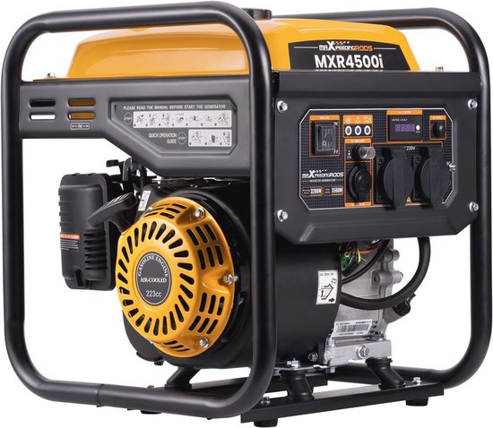 Stroomgenerator 3500W stil inverter noodaggregaat 2x230V 12V aansluiting