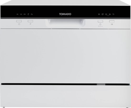 Tomado TDW5501W mini vaatwasser vrijstaand wit 6 couverts compact
