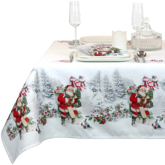 Unique Living Tafelkleed Filip 140x250 cm stoffen kersttafelkleed