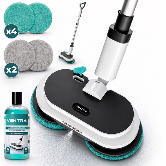 Ventra elektrische dweil met spray draadloos microvezelpads