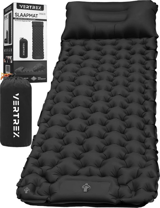 Vertrex Inflate-X1 slaapmat luchtbed 1 persoons met ingebouwde pomp