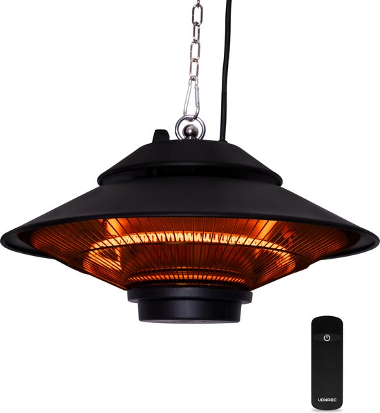 VONROC Albano hangende infrarood terrasverwarmer 1500W met afstandsbediening