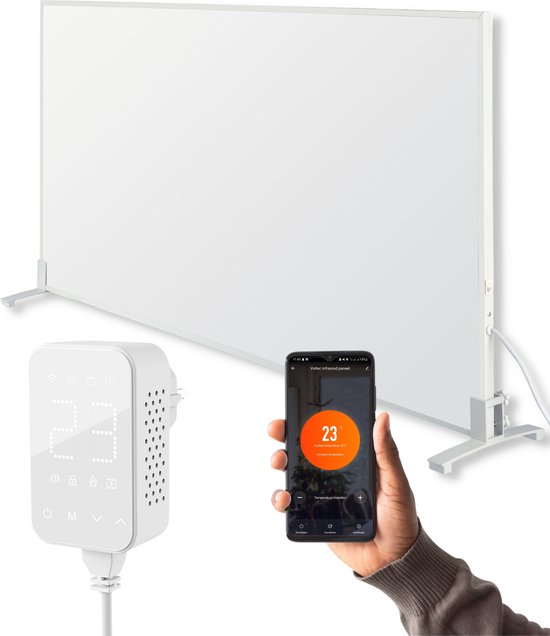Vultec P800T infrarood verwarmingspaneel 800W met wifi thermostaat vrijstaand
