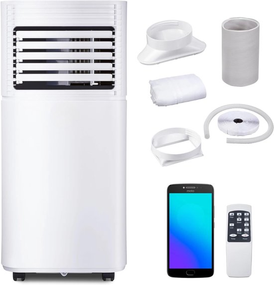 ZMR Mobiele Airco voor Slaapkamer wit compact 31x32x70cm